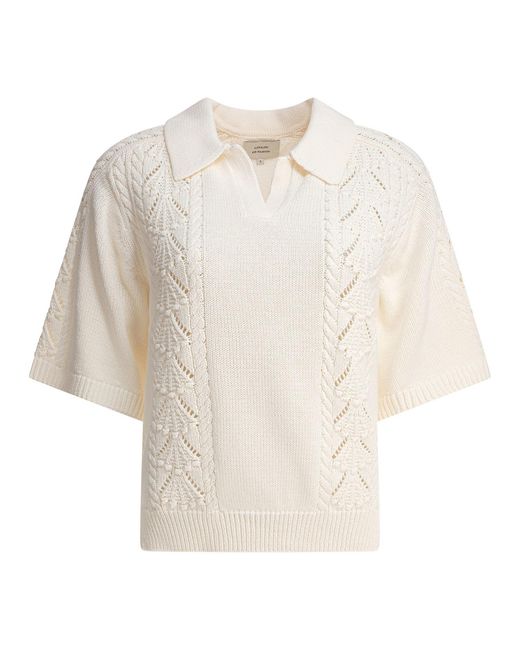Loulou de Saison White Kina Knit Top