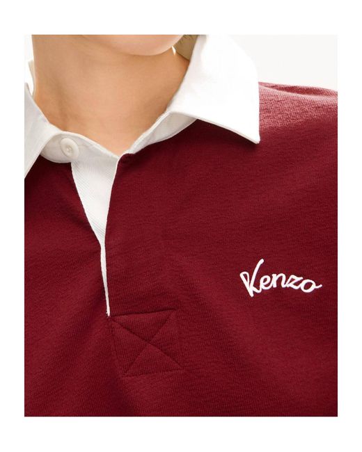 KENZO Varsity' Embroidered Long Sleeve Polo