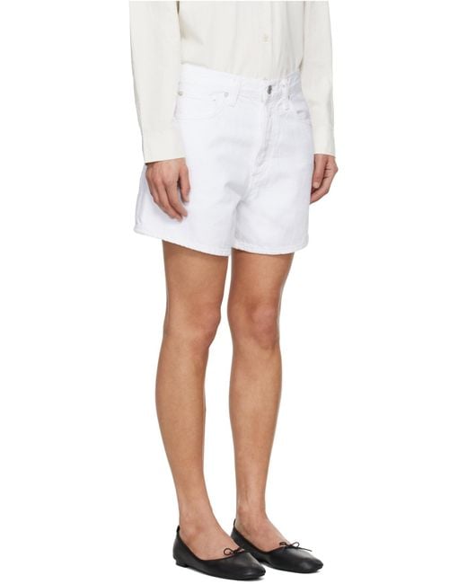 Agolde White Leith Short
