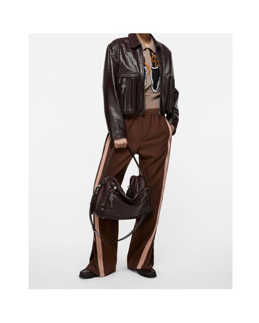 Acne Brown Long-Sleeved Leather Jacket