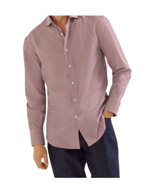 Brunello Cucinelli Purple Check-Pattern Shirt for men