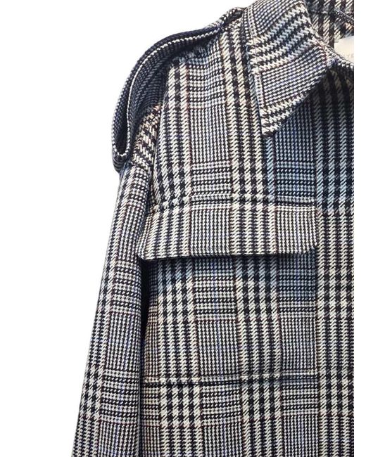 Stella McCartney Gray Checked Wool Overshirt