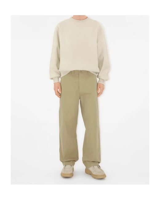 Burberry Green Straight-Leg Mid-Rise Chinos for men