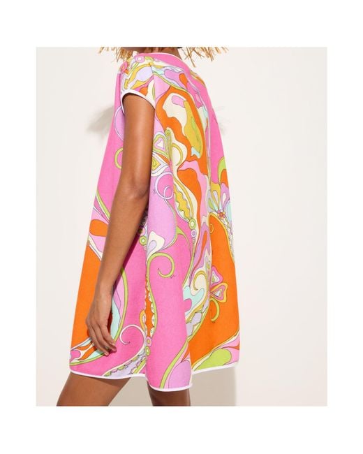 Emilio Pucci Pink Orchidee-Print Cotton Terry Dress