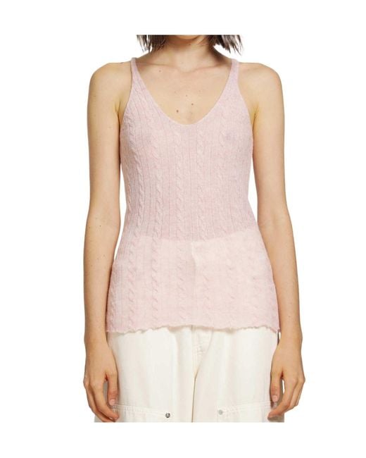 Haikure White Sleeveless Semi-Transparent Tank Top