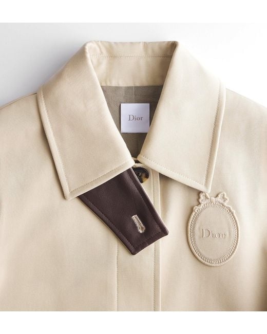 Dior Natural Médaillon Embroidered Trench Coat