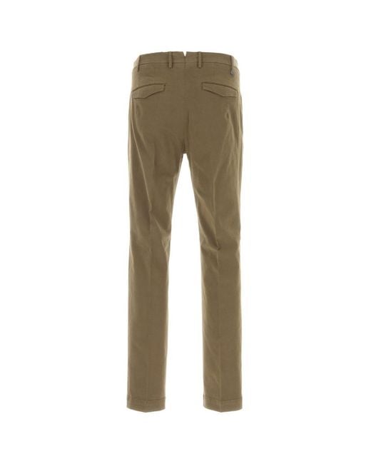 Pt Pantaloni Gray Casual Trousers With Belt Loops for men