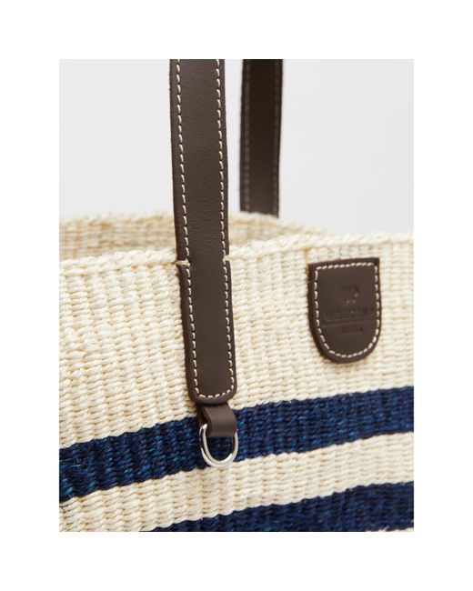 Weekend by Maxmara Blue Large Striped Tote Bag