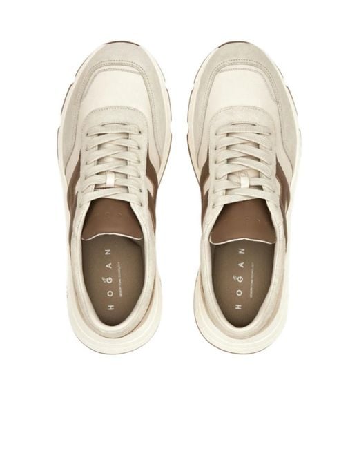 Hogan White Hyperlight H Patch Sneakers for men