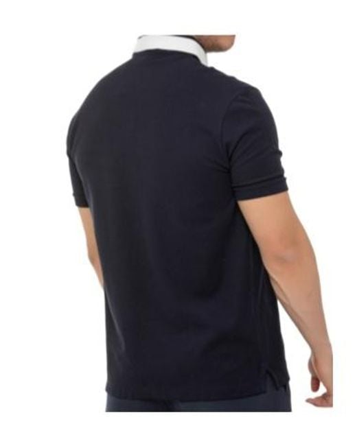 Emporio Armani Blue Short-Sleeved Polo Shirt for men