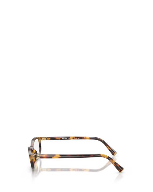 Miu Miu White Eyewear Oval Frame Glasses