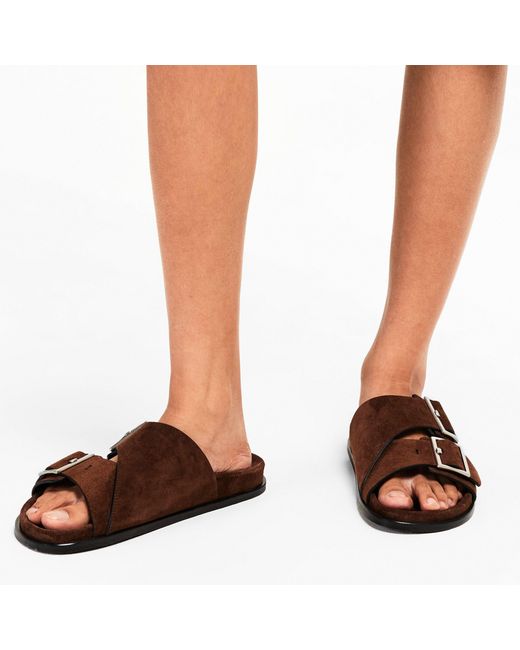Alohas Brown Alba Flat Sandals