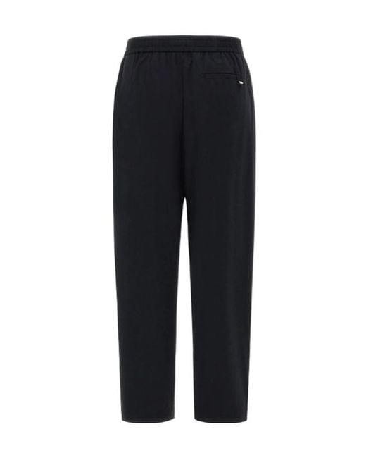 Herno Black Drawstring Straight-Leg Pants