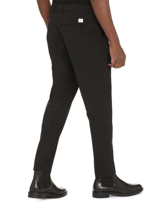 Department 5 Black Casual Pants With Belt Loops for men