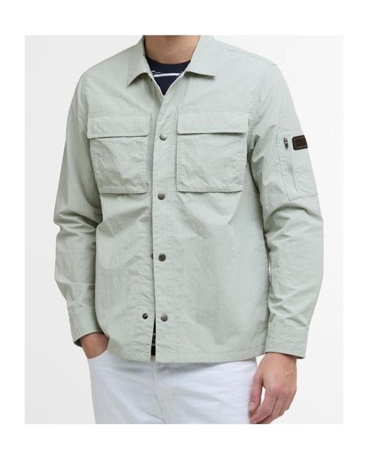 Barbour Green Shirt-Style Casual Jacket for men