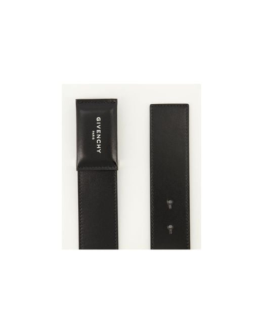 Givenchy White Paris Logo Buckle Belt for men
