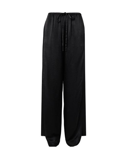 Proenza Schouler Black Crepe Wide-Leg Pants
