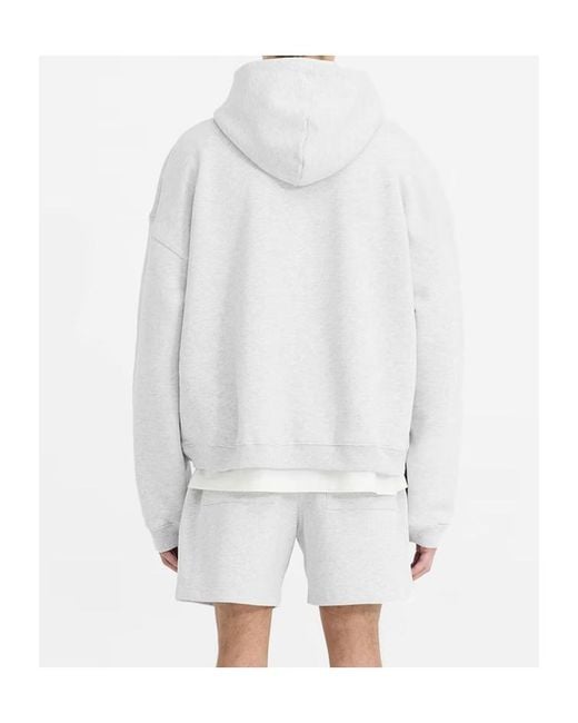 Represent White Initial Boxy Zip Through Hoodie for men