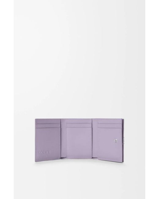 Loewe Purple Anagram Tri-Fold Wallet