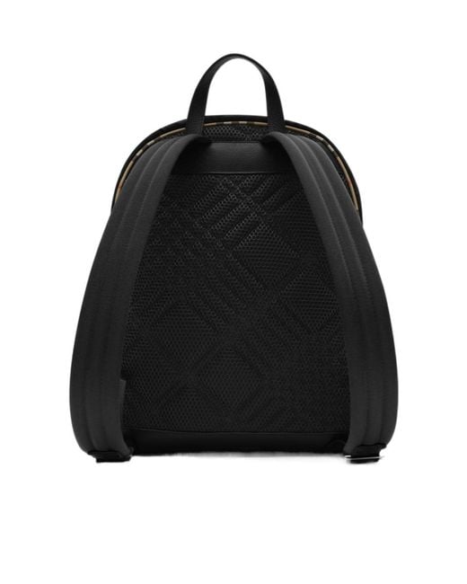 Burberry Black Check Trim Backpack for men