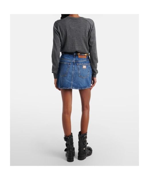 Dolce & Gabbana Blue Denim Miniskirt
