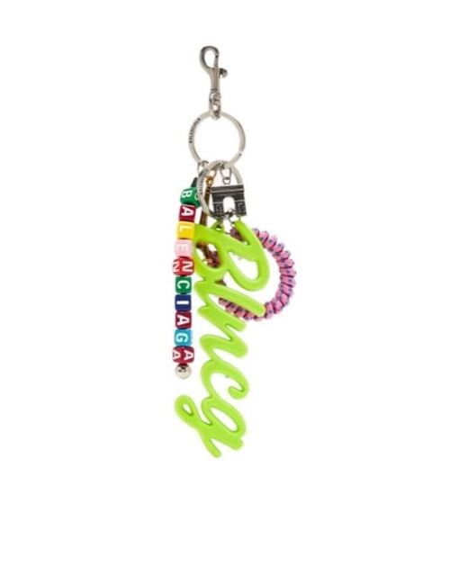 Balenciaga White Charm/Keychain Blncg