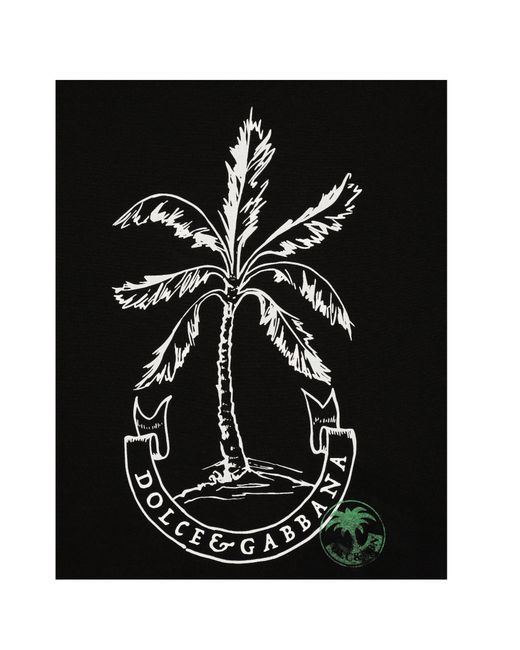 Dolce & Gabbana Black Coin Print Cotton T-shirt for men