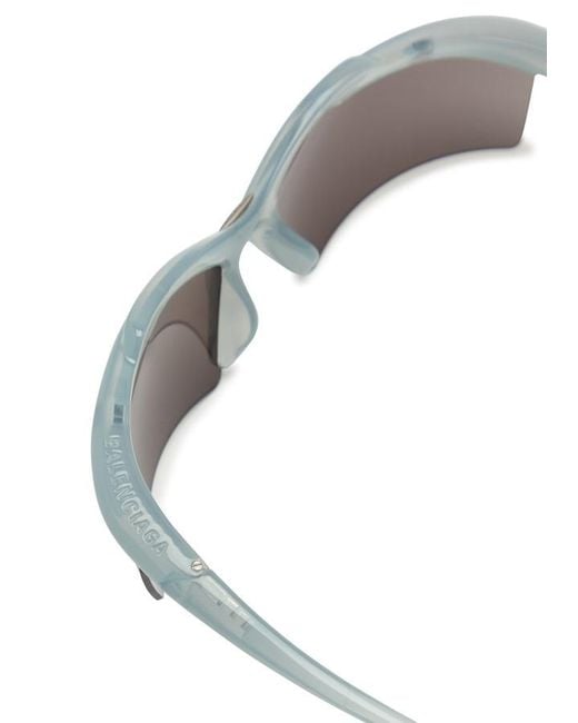 Balenciaga White Mask Wrap-Around Sunglasses