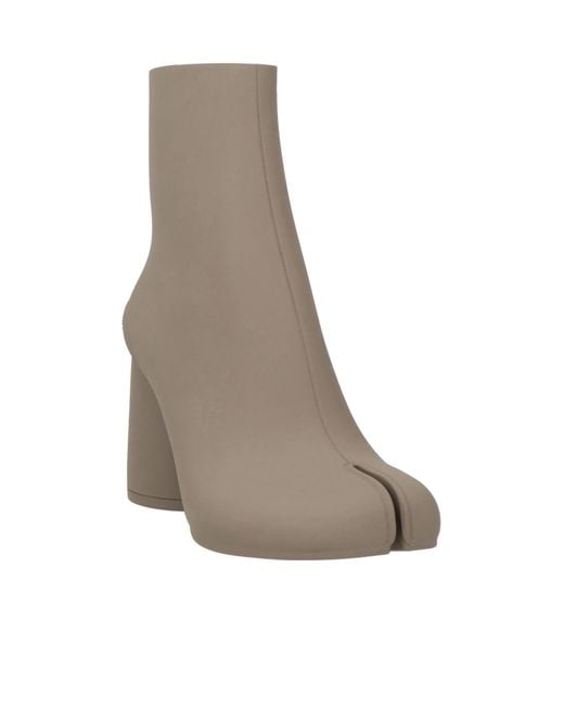 Maison Margiela Gray Minimalist Solid-Color Ankle Boots