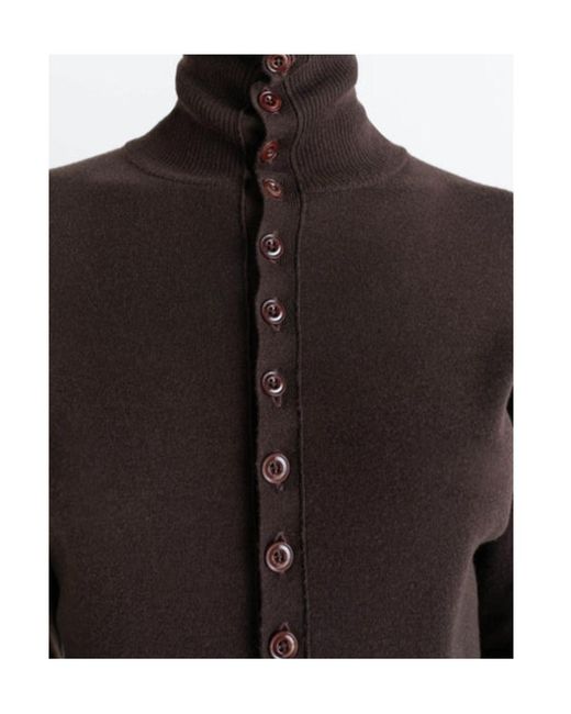 Lemaire Black High-Neck Cardigan