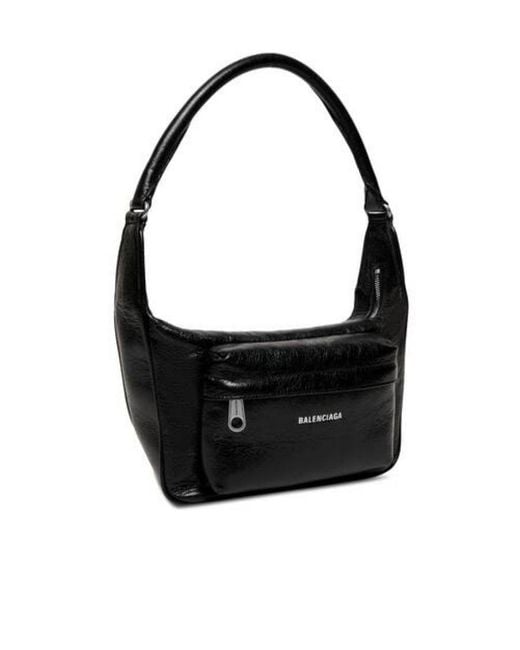 Balenciaga Black Raver Medium Shoulder Bag