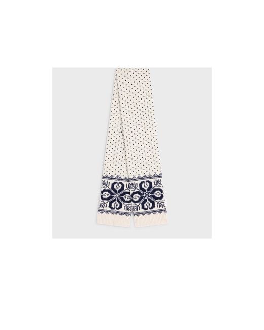 Céline White Scarf