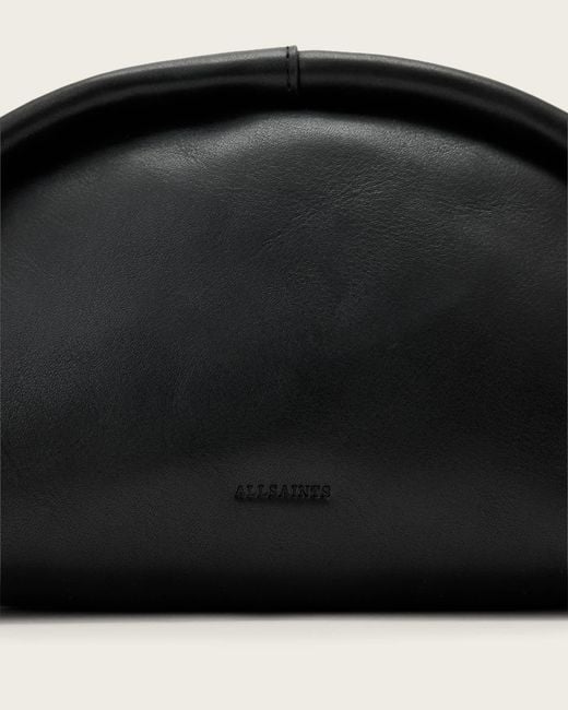 AllSaints Black Zippered Shoulder Bag