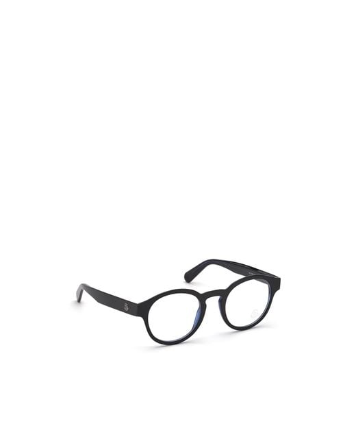 Moncler White Eyewear Round Frame Glasses for men