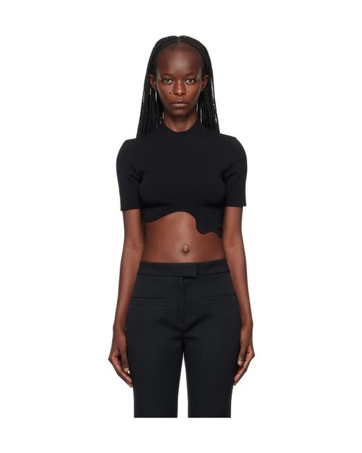 Christopher Esber Black Maparadita Short-Sleeved Top