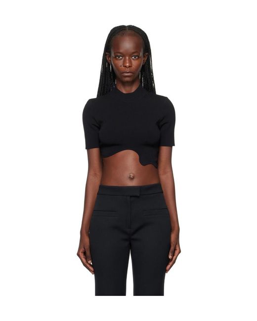 Christopher Esber Black Maparadita Short-Sleeved Top
