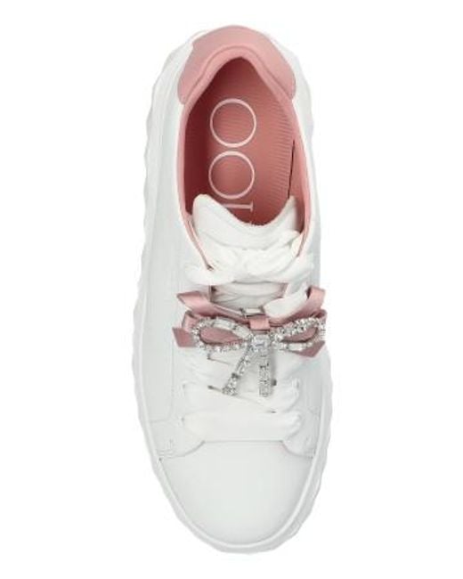 Jimmy Choo White 'Diamond' Sports Shoes