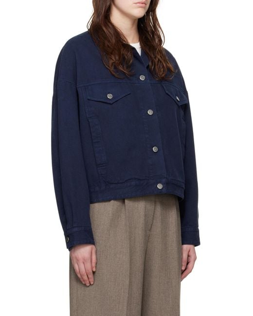 A.P.C. Blue Long Sleeved Buttoned Jacket