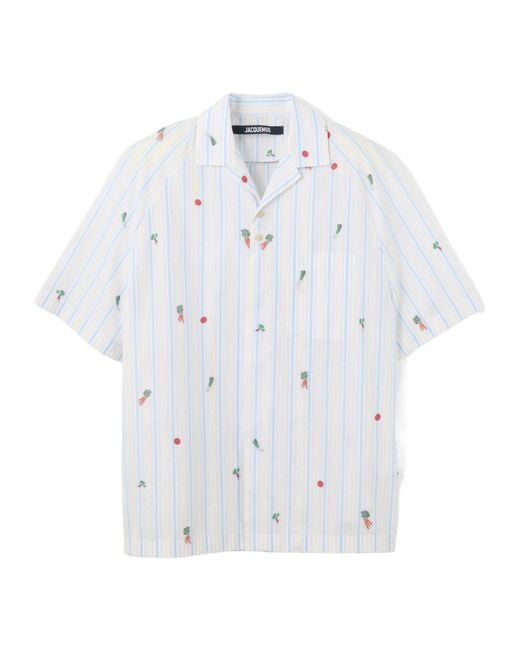 Jacquemus White Short-Sleeved Shirt for men