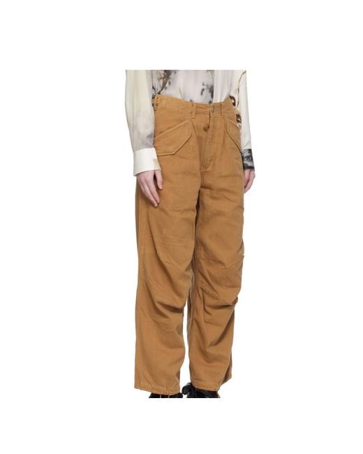 R13 Natural Flap-Pocket Trousers