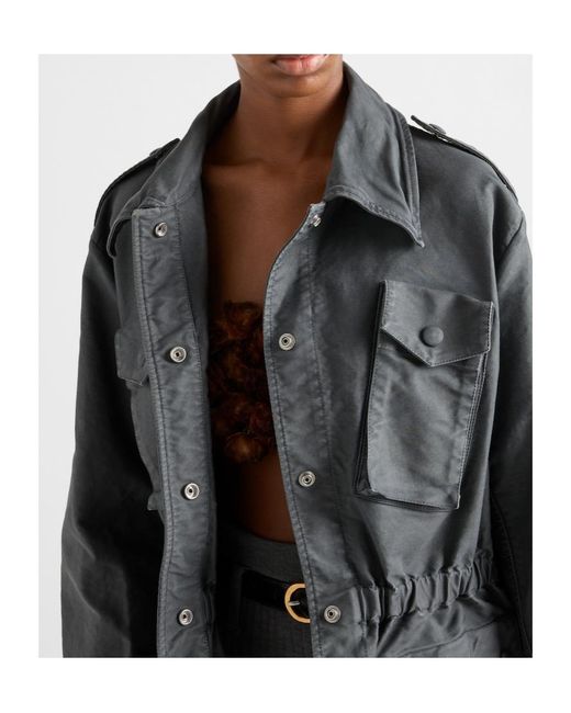 Prada Black Old Cotton Safari Jacket