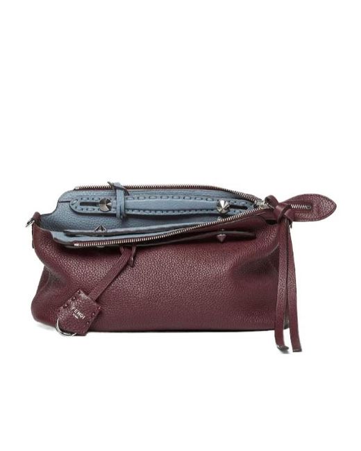 Fendi Purple By The Way Selleria Two-Toned Medium Tote Bag