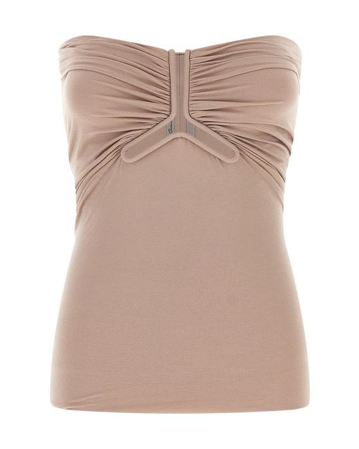 Rick Owens Brown Strapless Top