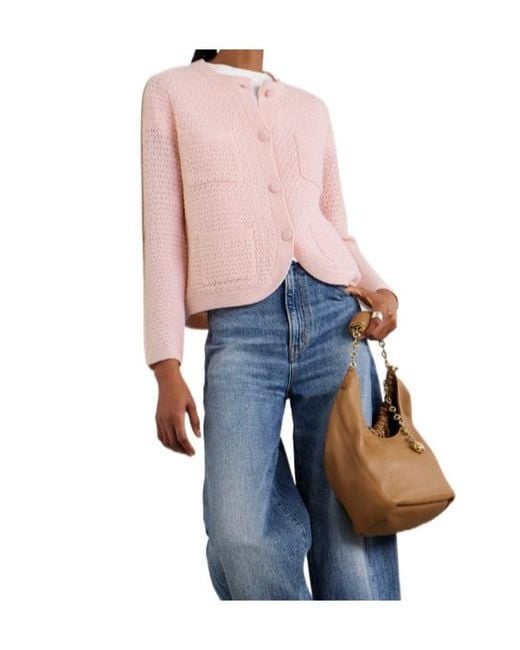 arch4 Pink Tulip Organic Cashmere Cardigan