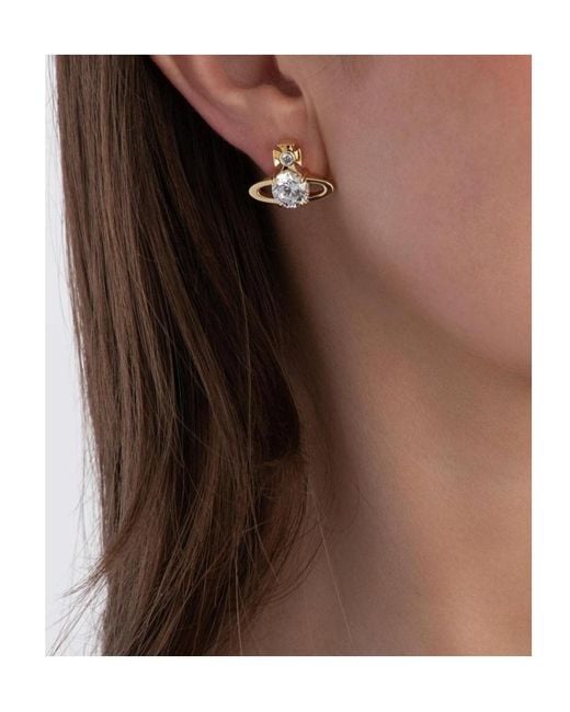 Vivienne Westwood White Reina Crystal-Embellished Earrings