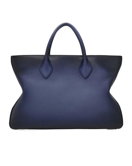 Ferragamo Blue Ferragamo Eyewear Structured Tote Bag for men