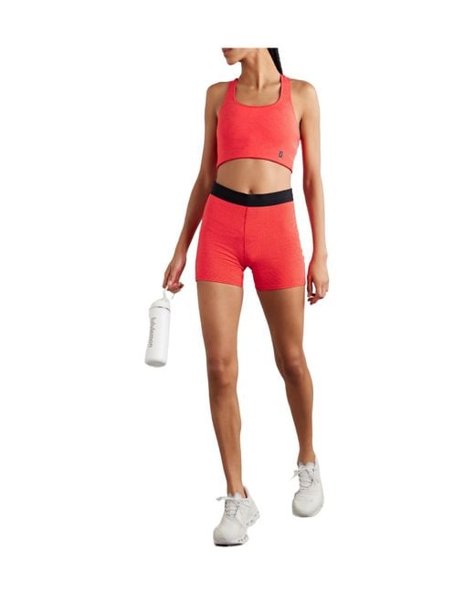 On Shoes Red Stretch-Jersey Shorts