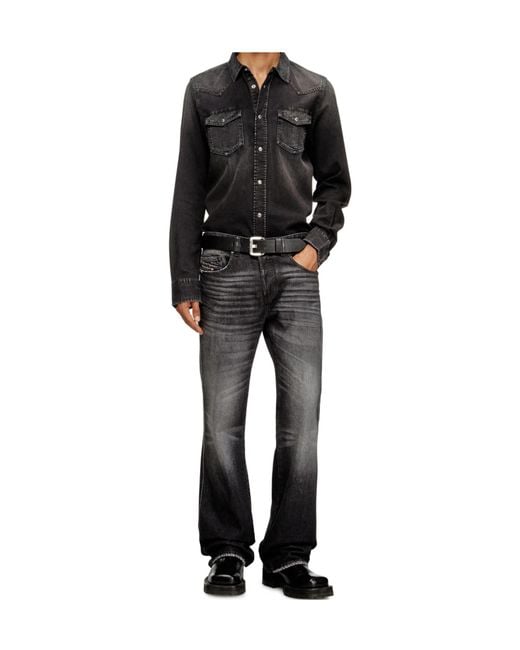 DIESEL Black D-Vega Denim Shirt for men