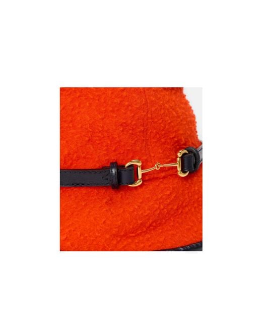 Gucci Red Plush Fisherman's Hat