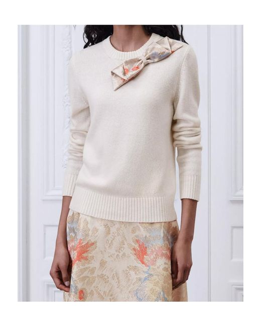 Dior White Sweater With Bow